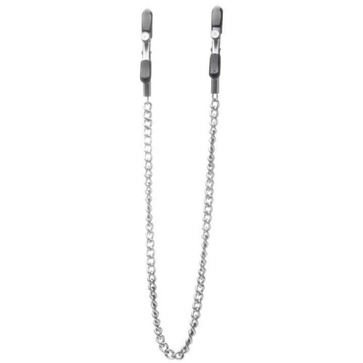 PINÇAS PARA MAMILOS OUCH! ADJUSTABLE NIPPLE CLAMPS PRATEADAS
