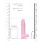 DILDO REALISTA COM TESTÍCULOS CRYSTAL CLEAR 6 /15 CM ROSA REALROCK
