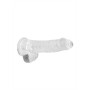 DILDO REALISTA COM TESTÍCULOS CRYSTAL CLEAR 6 /15 CM TRANSPARENTE REALROCK