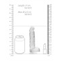 DILDO REALISTA COM TESTÍCULOS CRYSTAL CLEAR 6 /15 CM TRANSPARENTE REALROCK