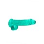 DILDO REALISTA COM TESTÍCULOS CRYSTAL CLEAR 6 /15 CM VERDE REALROCK