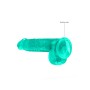 DILDO REALISTA COM TESTÍCULOS CRYSTAL CLEAR 6 /15 CM VERDE REALROCK
