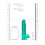 DILDO REALISTA COM TESTÍCULOS CRYSTAL CLEAR 6 /15 CM VERDE REALROCK