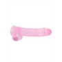 DILDO REALISTA COM TESTÍCULOS CRYSTAL CLEAR 9 /23 CM ROSA REALROCK