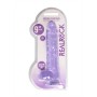 DILDO REALISTA COM TESTÍCULOS CRYSTAL CLEAR 9 /23 CM ROXO REALROCK