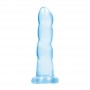 DILDO NON-REALISTIC CRYSTAL CLEAR 7 /17 CM AZUL REALROCK