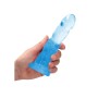 DILDO NON-REALISTIC CRYSTAL CLEAR 7 /17 CM AZUL REALROCK