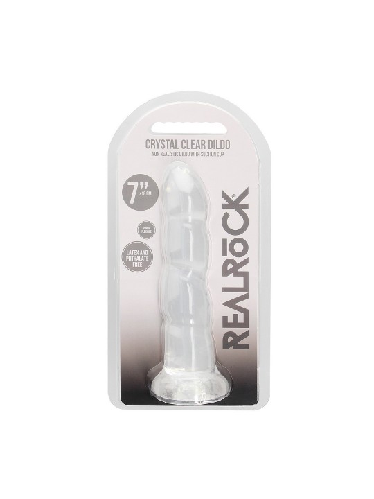 DILDO NON-REALISTIC CRYSTAL CLEAR 7 /17 CM TRANSPARENTE REALROCK