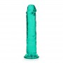 DILDO STRAIGHT REALISTIC CRYSTAL CLEAR 7 /18 CM VERDE REALROCK