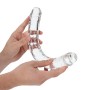 DILDO DUPLO REALISTIC DONG 13 /34 CM TRANSPARENTE REALROCK
