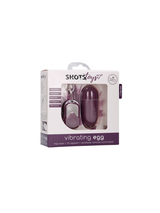 OVO VIBRATÓRIO COM COMANDO L ROXO SHOTS TOYS