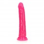 DILDO SLIM REALISTIC DILDO GLOW IN THE DARK 7'' / 18 CM ROSA REALROCK