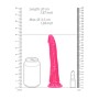 DILDO SLIM REALISTIC DILDO GLOW IN THE DARK 7'' / 18 CM ROSA REALROCK