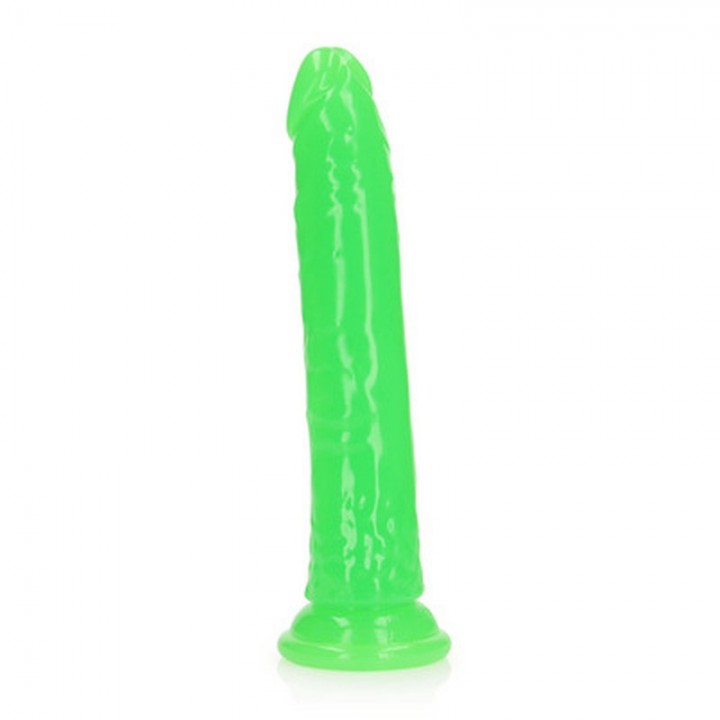 DILDO SLIM REALISTIC DILDO GLOW IN THE DARK 9'' / 22,5 CM REALROCK