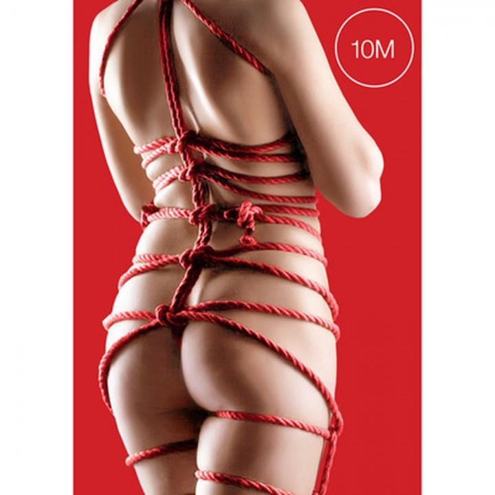 CORDA JAPANESE SOFT SILK  32.8 FT /10 M VERMELHA OUCH!