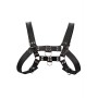 ARNÊS LEATHER BULLDOG HARNESS L/XL PRETO OUCH!