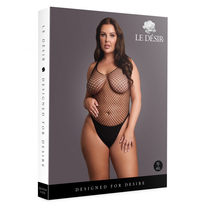 BODY DE REDE PRETO TAMANHO QUEEN LE DÉSIR - 42 XL