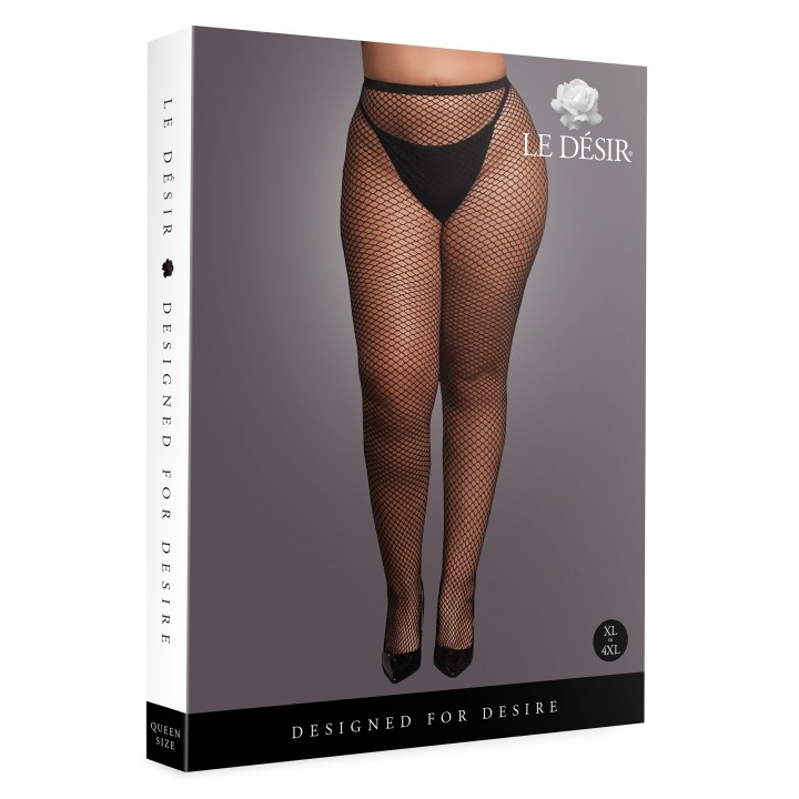 COLLANTS DE REDE PRETOS TAMANHO QUEEN LE DÉSIR - 42 XL