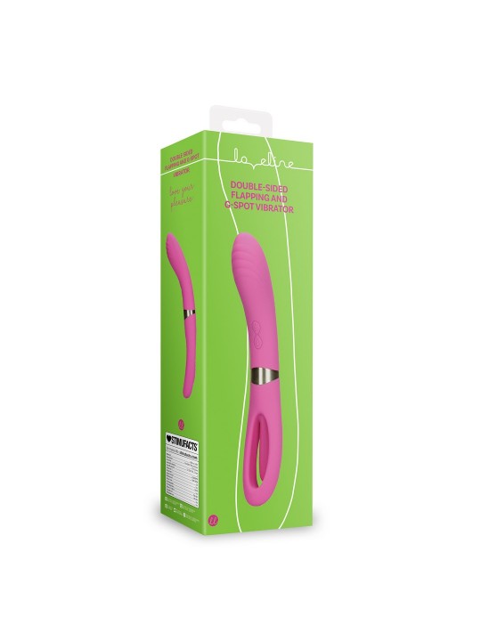 VIBRADOR DOUBLE-SIDED FLAPPING AND G-SPOT EXUBERANT PINK LOVELINE