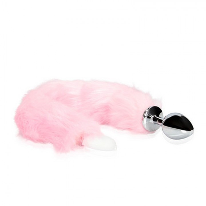 PLUG ANAL COM CAUDA DE RAPOSA ROSA LUMINOSA OUCH!