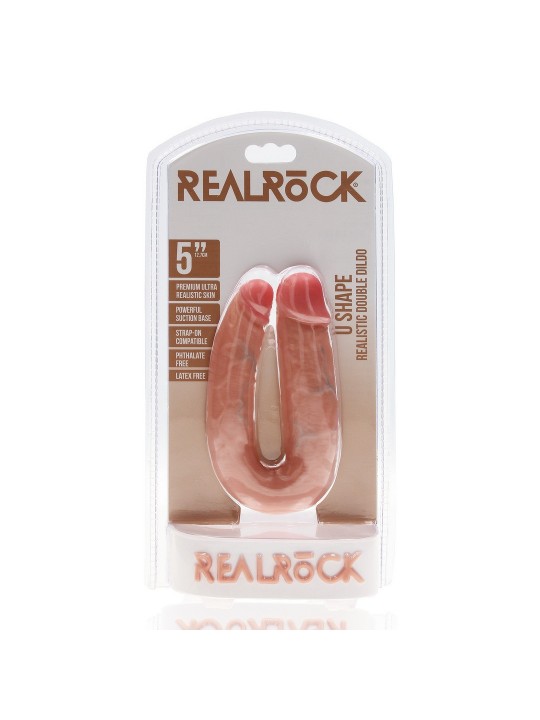 DILDO DUPLO U SHAPED DOUBLE DILDO 5 / 12,7 CM REALROCK