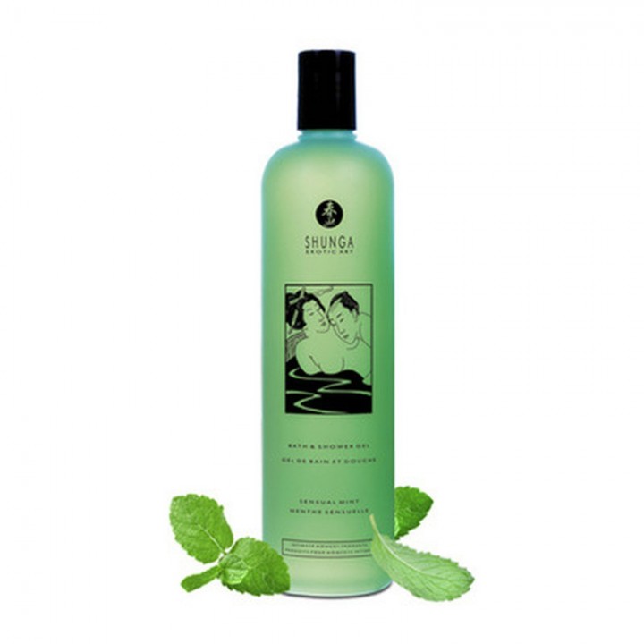 GEL DE DUCHE E BANHO - MENTA SENSUAL - 12.5 FL OZ / 370 ML - SHUNGA EROTIC ART