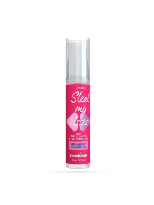 GEL LUBRIFICANTE STEAL MY KISSES COM SABOR A CHAMPANHE COM MORANGO CRUSHIOUS 10ML