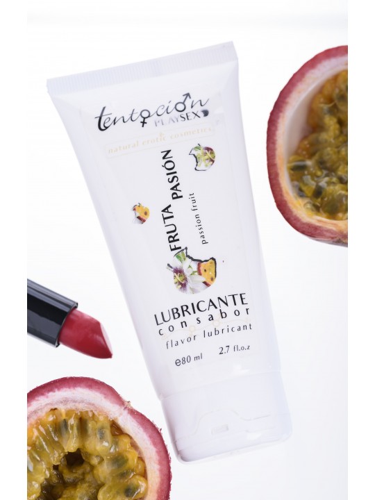 LUBRIFICANTE COM SABOR A MARACUJÁ 80ML TENTACIÓN PLAY SEX