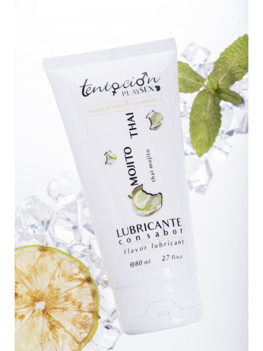 LUBRIFICANTE COM SABOR A MOJITO THAI 80ML TENTACIÓN PLAY SEX