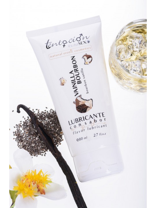 LUBRIFICANTE COM SABOR A BOURBON DE BAUNILHA 80ML TENTACIÓN PLAY SEX