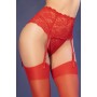 CINTO DE LIGAS E TANGA COM MEIAS CR-4718 VERMELHO CHILIROSE - 36 S