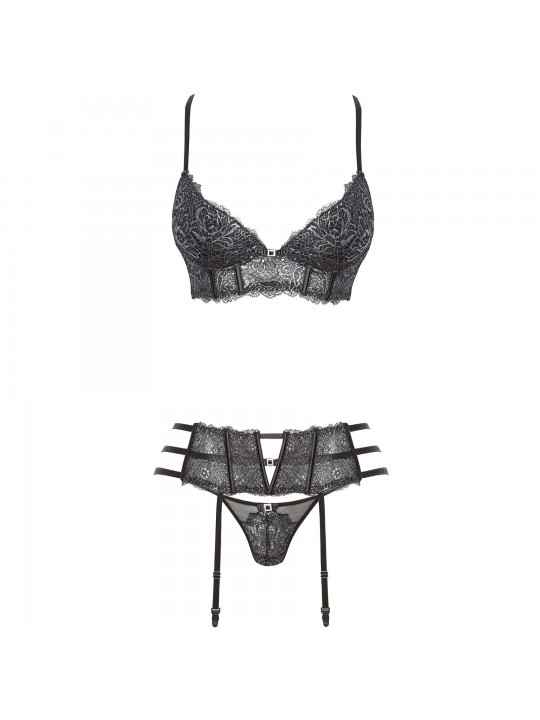 CONJUNTO DE 3 PEÇAS ILEEN PRETO BEAUTY NIGHT FASHION - 40-42 L/XL