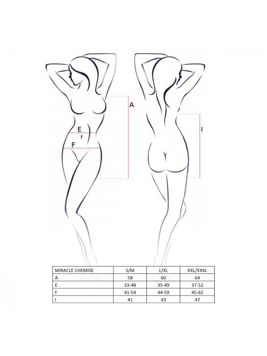 CAMISA DE NOITE E TANGA MIRACLE PRETO PASSION - 44-46 XXL/3XL