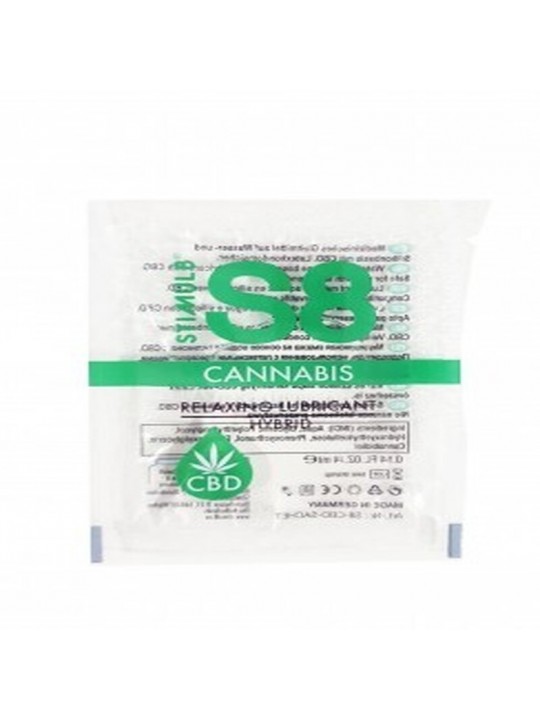 SAQUETA DE LUBRIFICANTE HÍBRIDO COM EFEITO RELAXANTE S8 HYBRID CANNABIS RELAXING STIMUL8 4ML