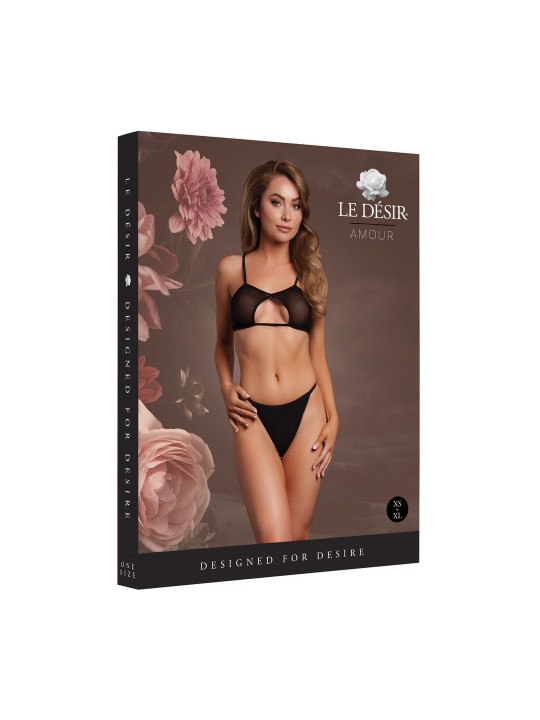 SUTIÃ KEYHOLE MESH PRETO LE DÉSIR - T. ÚNICO