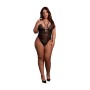 BODY WIRELESS LACE PRETO TAMANHO QUEEN LE DÉSIR - 42 XL
