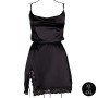VESTIDO OPEN BACK PRETO TAMANHO QUEEN LE DÉSIR - 42 XL