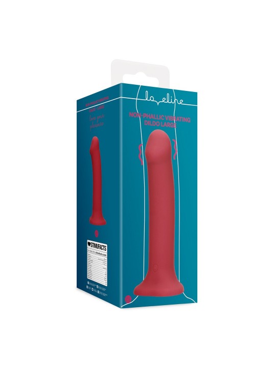 VIBRADOR NON-PHALLIC VIBRATING DILDO GRANDE RASPBERRY RED LOVELINE