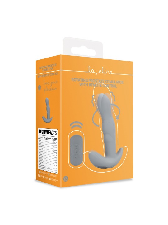 ESTIMULADOR DE PRÓSTATA COM ROTAÇÃO E COMANDO CINZENTO LOVELINE