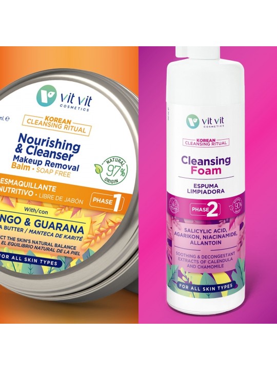 ESPUMA DE LIMPEZA KOREAN BEAUTY NOURISHING AND CLEANSER BALM VIT VIT COSMETICS 150ML
