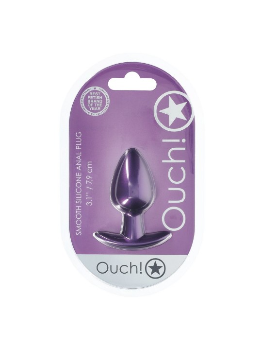 PLUG ANAL SMOOTH SILICONE MEDIUM 3,1 /7,9 CM METALLIC PURPLE OUCH!