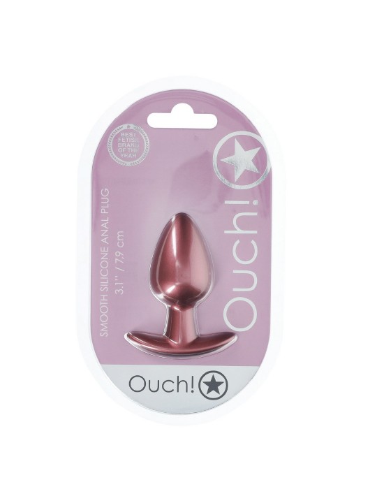 PLUG ANAL SMOOTH SILICONE MEDIUM 3,1 /7,9 CM ROSE GOLD OUCH!