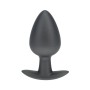 PLUG ANAL SMOOTH SILICONE LARGE 3,5 /8,9 CM GUN METAL OUCH!