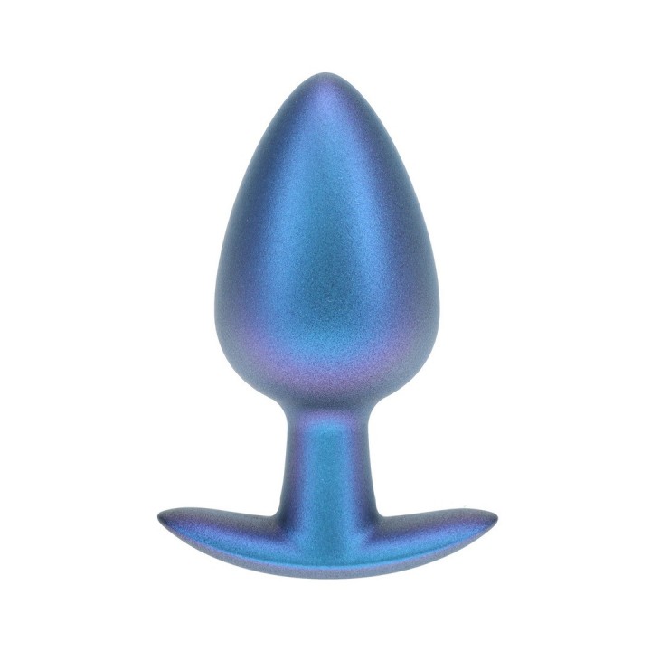 PLUG ANAL SMOOTH SILICONE LARGE 3,5 /8,9 CM METALLIC BLUE OUCH!