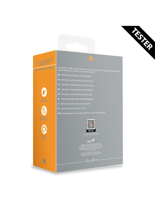 TESTER ESTIMULADOR DE PRÓSTATA COM ROTAÇÃO E COMANDO CINZENTO LOVELINE