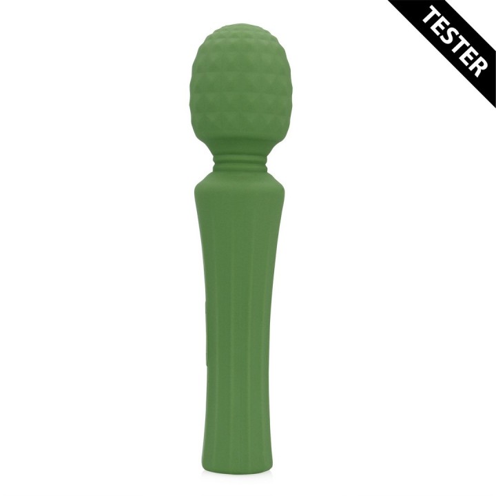 TESTER MASSAJADOR POWERFUL WAND VIBRATOR VERDE LOVELINE