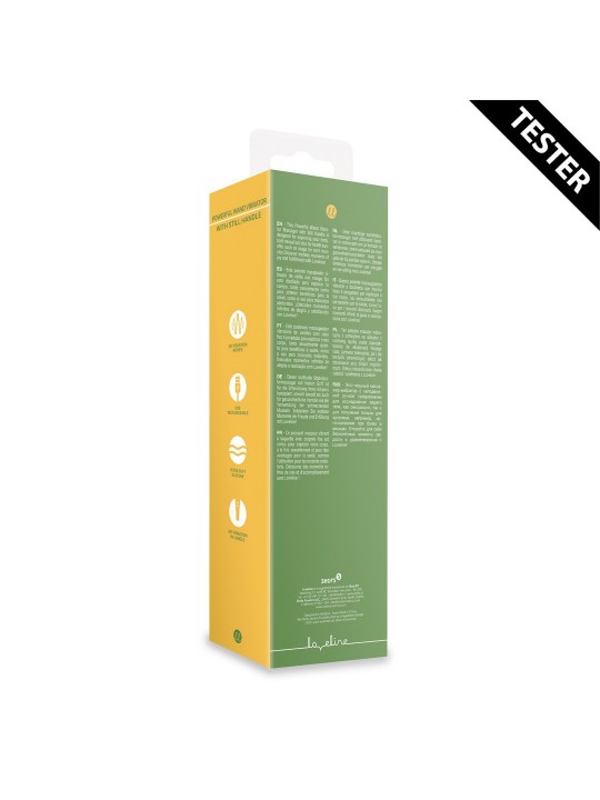 TESTER MASSAJADOR POWERFUL WAND VIBRATOR VERDE LOVELINE