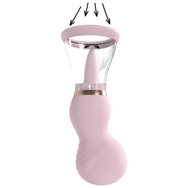 BOMBA RECARREGÁVEL PARA VULVA E SEIOS SENSUAL ROSA PUMPED