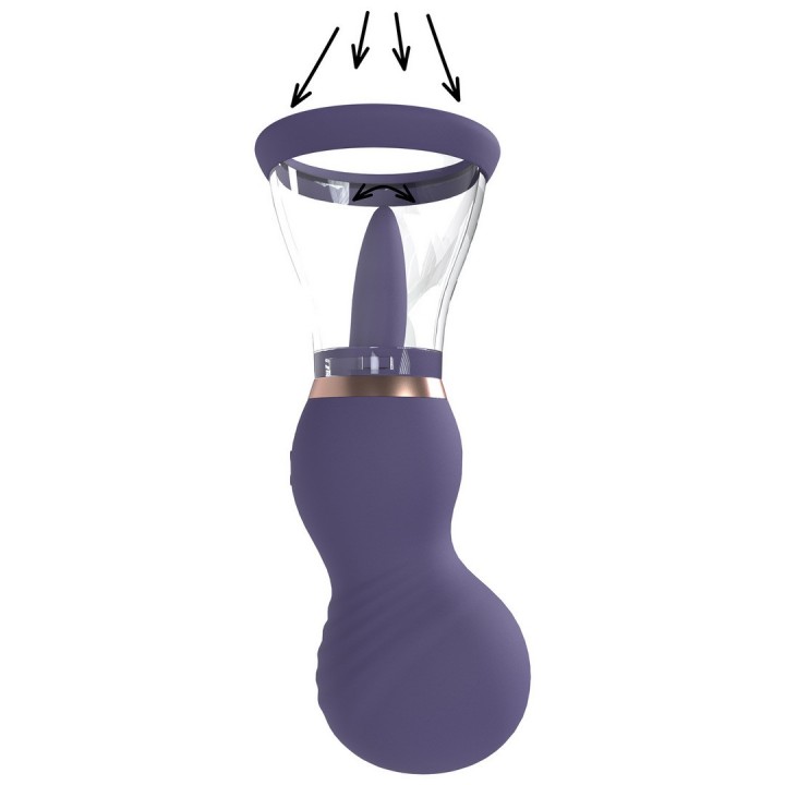BOMBA RECARREGÁVEL PARA VULVA E SEIOS SENSUAL ROXA PUMPED