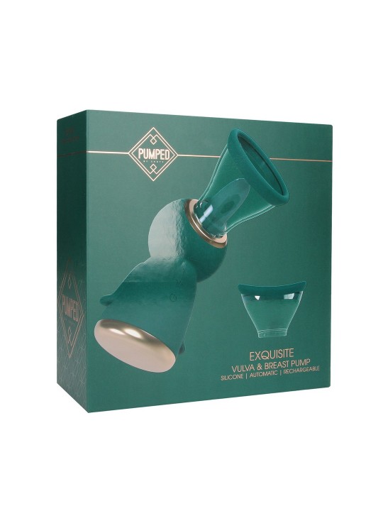 BOMBA PARA VULVA E SEIOS EXQUISITE FOREST GREEN PUMPED